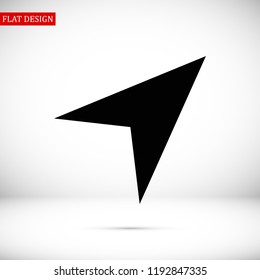 navigation Arrow icon, stock vector illustration flat design style