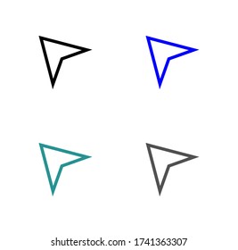 navigation  Arrow icon stock vector illustration.