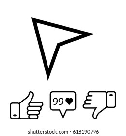 navigation  Arrow icon stock vector illustration