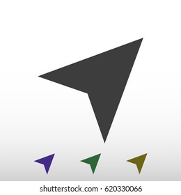 navigation Arrow icon, stock vector illustration flat design style