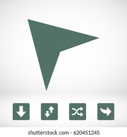 navigation  Arrow icon stock vector illustration