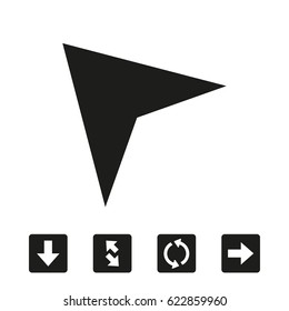 navigation  Arrow icon stock vector illustration