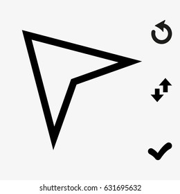 navigation  Arrow icon stock vector illustration