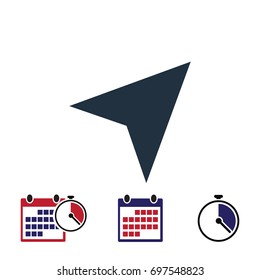 navigation Arrow icon, stock vector illustration flat design style