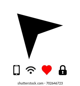 navigation  Arrow icon stock vector illustration