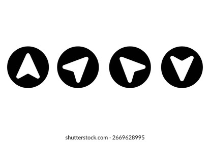 Navigation arrow icon vector eps10.
