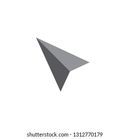 navigation arrow icon vector - illustration