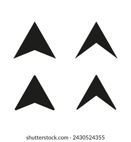 Iconos de flecha de navegación. Punteros direccionales. Ilustración vectorial. EPS 10.