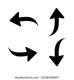 navigation arrow icons, right left up and down