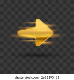 Navigation arrow. An arrow indicating the direction. A simple symbol for the design. Vector element.