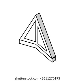 navigation arrow isometric icon vector. navigation arrow sign. isolated symbol illustration