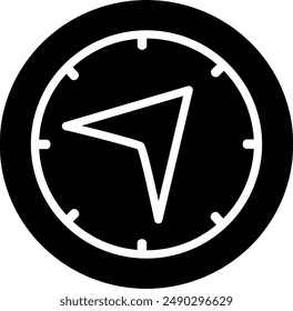 Navigation arrow line icon. Compass direction icon. Replaceable vector design.