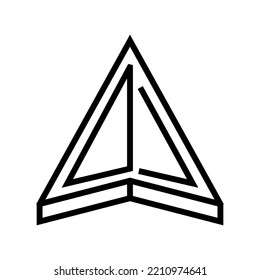 Navigationspfeilsymbol-Vektorgrafik. Navigationspfeilzeichen. isoliertes Kontursymbol