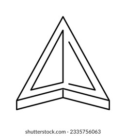 navigation arrow line icon vector. navigation arrow sign. isolated contour symbol black illustration
