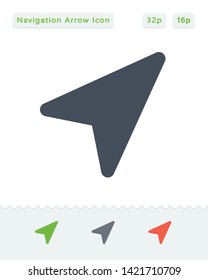 Navigation Arrow - Sticker Icons. A professional, pixel aligned icon.