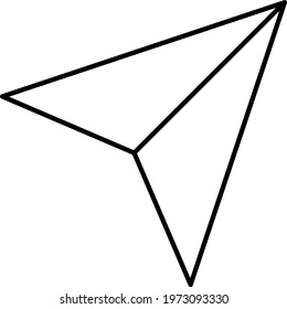 Navigation arrow thin line icon