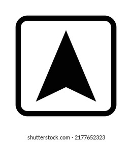 Navigation arrow - Triangle Arrow Interface symbol, indication sign, direction
