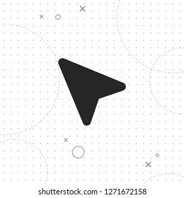 Navigation arrow vector best flat icon on texture background , EPS 10