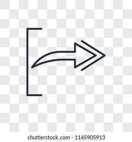 Navigation arrow vector icon isolated on transparent background, Navigation arrow logo concept