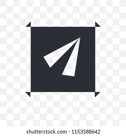 Navigation Arrow vector icon isolated on transparent background, Navigation Arrow logo concept