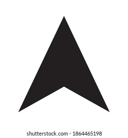 Navigation Arrow Vector Line Icon on white background