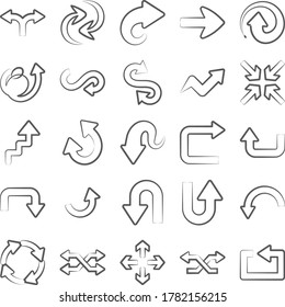 Navigation Arrows Icon in Modern Linear Style Pack 