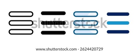 Navigation Bar Icon Set Multiple Style Collection