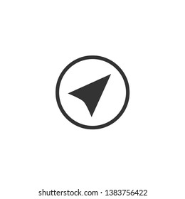 Navigation base icon in simple design. Vector illustration