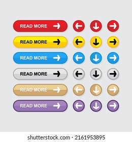 navigation button flat design style