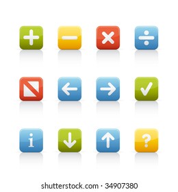 Navigation Buttons Set of icons on white background in Adobe Illustrator EPS 8 format for multiple applications.