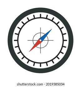 Icono de vector plano de la brújula de navegación que puede modificar o editar fácilmente 