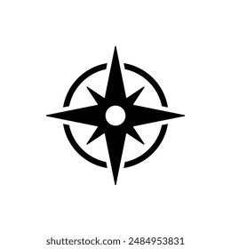 navigation compass icon, modern vector isolated on white background.