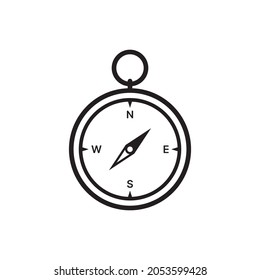 navigation compass icon vector for websites