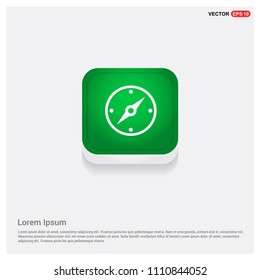 Navigation compass iconGreen Web Button - Free vector icon