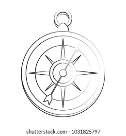 Navigation compass isolated