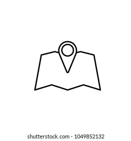 Navigation and compass line web icon. Navigation web line icon.