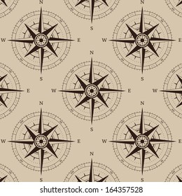 Navigation compass seamless background vector illustration