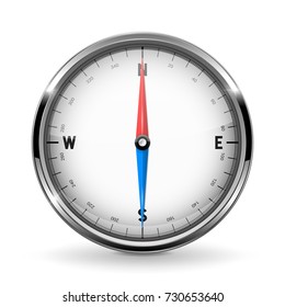 Navigation compass. Vector 3d illustration isolated on white background