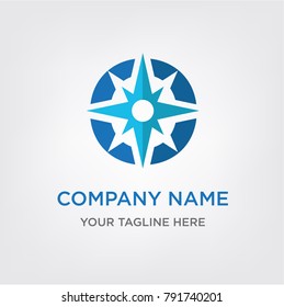 Navigation, Compass Vector Icon Logo