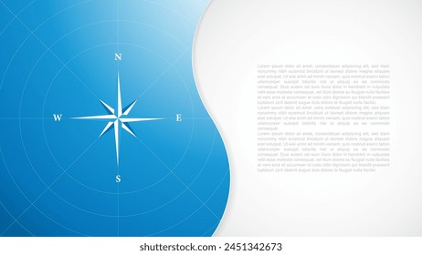 Navigation compass wind rose, vector illustration
