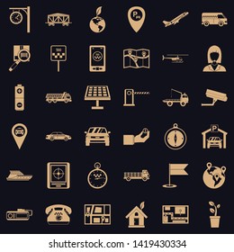 Navigation complex icons set. Simple set of 36 navigation complex vector icons for web for any design