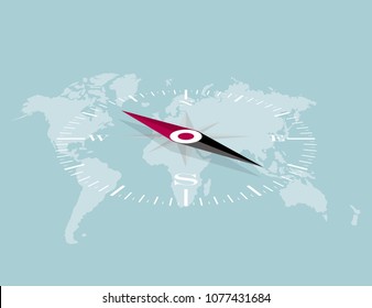 Navigation concept design,The pointer points to the southeast and northwest.