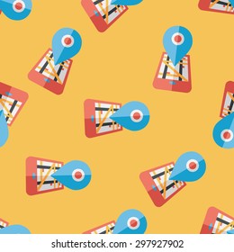 Navigation concept flat icon seamless pattern background
