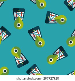 Navigation concept flat icon seamless pattern background