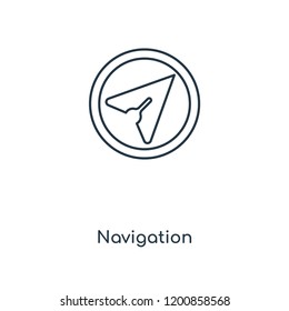 Navigation concept line icon. Linear Navigation concept outline symbol design. This simple element illustration can be used for web and mobile UI/UX.