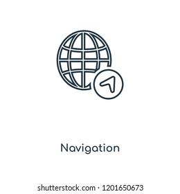 Navigation concept line icon. Linear Navigation concept outline symbol design. This simple element illustration can be used for web and mobile UI/UX.