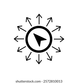 navigation concept line icon. Simple element illustration. 
navigation concept outline symbol design.