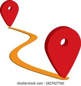 Navigation concept with map pointer. Pin map place location icon.