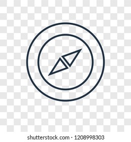 Navigation concept vector linear icon isolated on transparent background, Navigation concept transparency concept in outline style