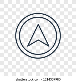Navigation concept vector linear icon isolated on transparent background, Navigation concept transparency concept in outline style